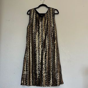 Gold Sequin Cocktail or Special Occasion Dress by C.O.C. - Plus size,  3x